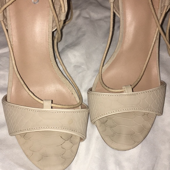 Used MIX No. 6 Nude Wrap Up Heels - Picture 3 of 8